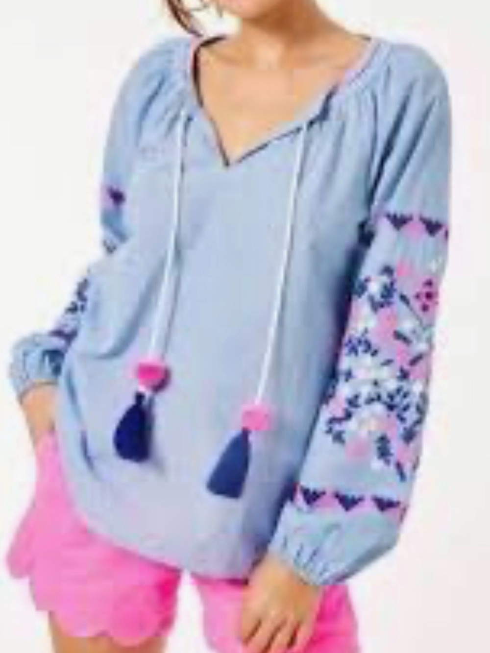 Lilly Pulitzer Lilly Pulitzer Keela Peasant Top pit-pit 20 (mix33)